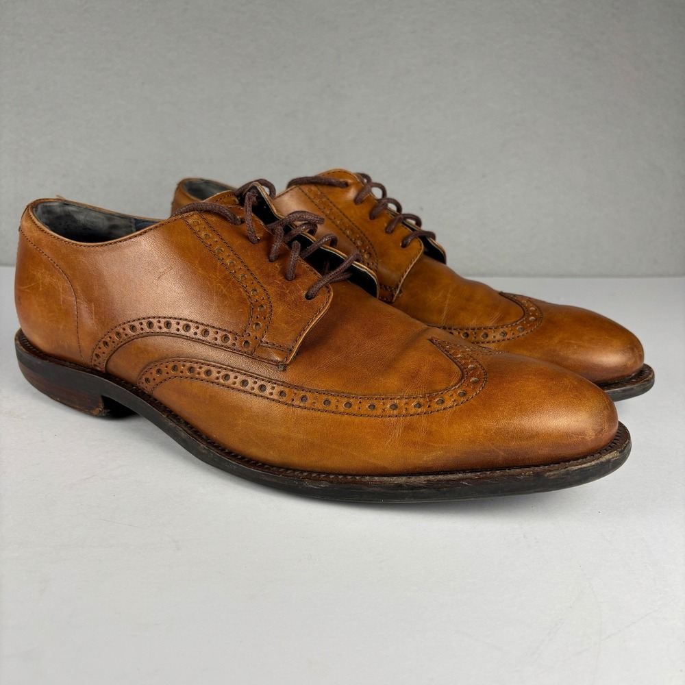 Cole Haan Grand.OS Wingtip Derby C25458 Brogue Shoes 12 M British Tan
